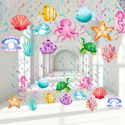 Colarr 54 Pieces Ocean Sea Party Hanging Decorations Ocean Party Hanging Swirls Ocean Animals Themed Party Supplies ocean sea Birthday Party Ceiling Decor Sea Animals Turtle Baby Shower Decor Colarr 54 Pieces Ocean Sea Party Hanging Decorations Ocean Party Hanging Swirls Ocean Animals Themed Party Supplies ocean sea Birthday Party Ceiling Decor Sea Animals Turtle Baby Shower Decor