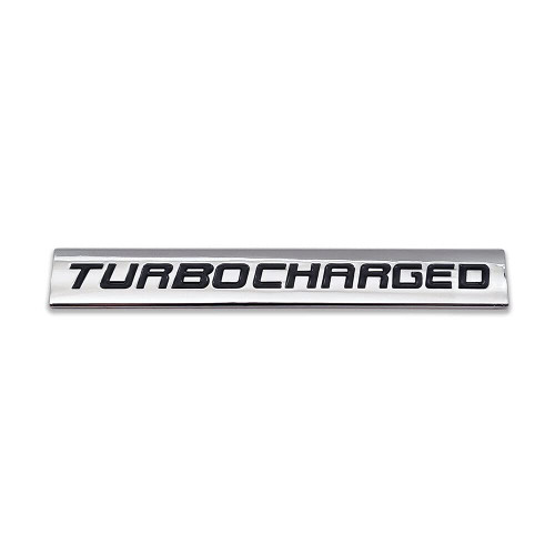 JJKB 1pcs Turbocharged Emblem 3D Logo Metal Decal Auto Premium Badge Side Fender Car Decal Sticker Fit for Universal Cars (Black Chrome) (JJKB-YM11) JJKB 1pcs Turbocharged Emblem 3D Logo Metal Decal Auto Premium Badge Side Fender Car Decal Sticker Fit for Universal Cars (Black Chrome) (JJKB-YM11)