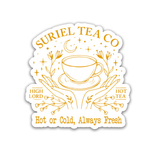 STICKYAME (3pcs) Suriel Tea Hot or Cold Always Fresh Sticker, Bookish Sticker, Kindle Stickers, Water Assistant for Laptop, Phone, Reading Stickers, Kindle Gifts, Book Stickers for Kindle (Size 3")