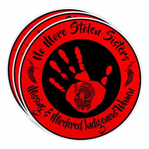 (3Pcs) MMIW No More Stolen Sisters Missing Murdered Indigenous Sticker 3" Woman Hands No More Stolen Die-Cut Vinyl Sticker Decal for Water Bottle Tumbler Phone Case Laptop Cars Merchandise Gift 3 Inches