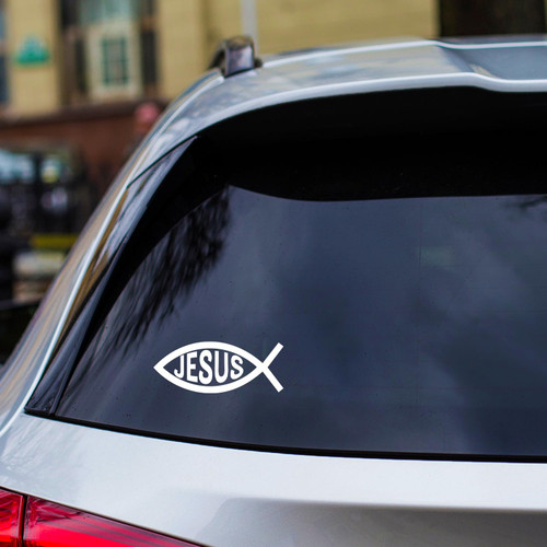 GRITKULTURE Ichthys Jesus Fish Christian Religious Vinyl Decal Sticker for US Cars, Trucks, Laptops,Christ, Window Decal Sticker GRITKULTURE Ichthys Jesus Fish Christian Religious Vinyl Decal Sticker for US Cars, Trucks, Laptops,Christ, Window Decal Sticker