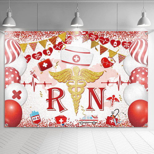 Nurse Graduation Decoration-Large RN Grad Backdrop,2023 Congrats Nursing Grad Background Banner Decoration for RN Graduation Party Supplies (Backdrop) Nurse Graduation Decoration-Large RN Grad Backdrop,2023 Congrats Nursing Grad Background Banner Decoration for RN Graduation Party Supplies (Backdrop)