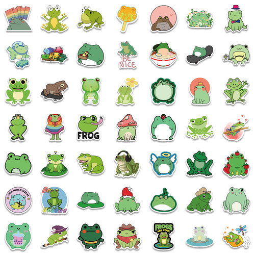 100 Pieces Funny Frog Stickers - Cartoon Frog Vinyl Waterproof Stickers for Water Bottles Computer Guitar Luggage Skateboard Decor Waterproof Decals for Kids Teens 100 Pieces Funny Frog Stickers - Cartoon Frog Vinyl Waterproof Stickers for Water Bottles Computer Guitar Luggage Skateboard Decor Waterproof Decals for Kids Teens