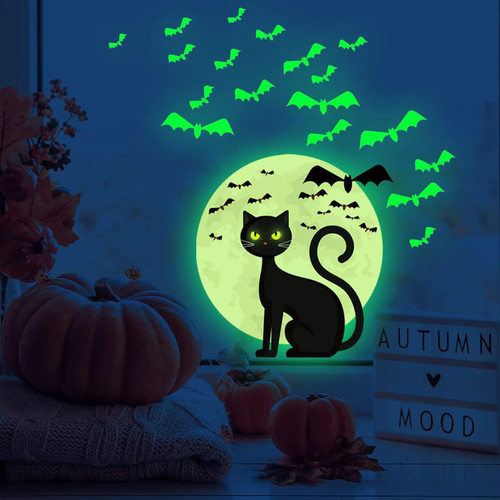 Halloween Glow in The Dark Wall Stickers Luminous Window Decals Halloween Window Stickers Cat Bat Window Clings Halloween Window Glowing Decals Wall Decor Stickers Halloween Party Supplies Decorations Halloween Glow in The Dark Wall Stickers Luminous Window Decals Halloween Window Stickers Cat Bat Window Clings Halloween Window Glowing Decals Wall Decor Stickers Halloween Party Supplies Decorations