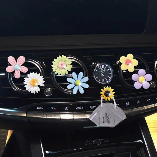 7 Pcs Cute Daisy Air Vent Clips, Flower Car Air Fresheners Vent Clips Car Diffuser Vent Clip Charm Car Decoration for Women Cute Car Interior Decor Flower Car Accessories + Sunflower Mask Hook 7 Pcs Cute Daisy Air Vent Clips, Flower Car Air Fresheners Vent Clips Car Diffuser Vent Clip Charm Car Decoration for Women Cute Car Interior Decor Flower Car Accessories + Sunflower Mask Hook