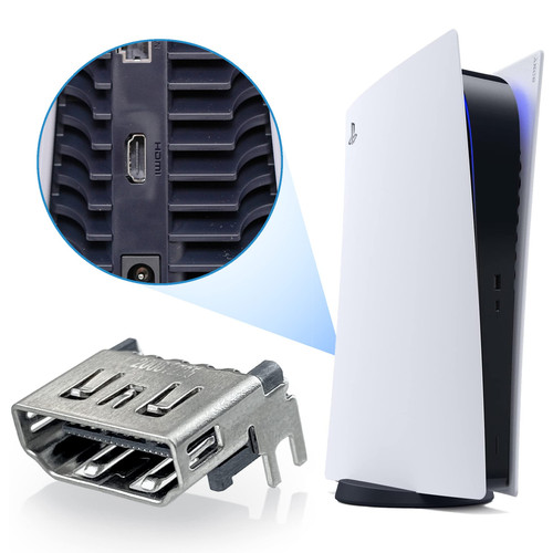 2PCS Replacement HDMI Port Display Socket Jack Connector for Sony PS5 Playstation 5