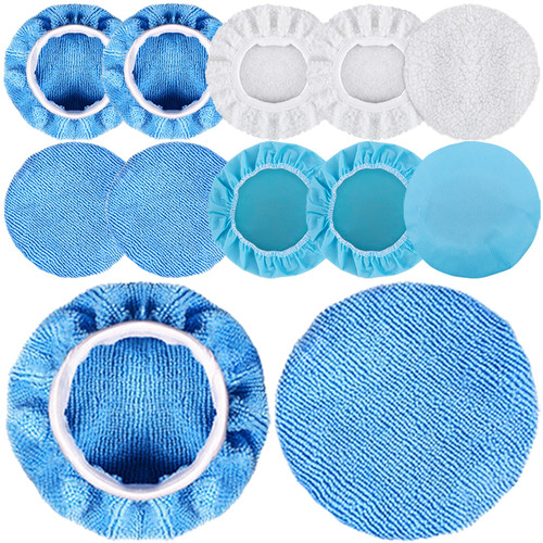 SIQUK 12 Pieces Car Polisher Pad Bonnet 5-6 Inch Polishing Bonnets Microfiber Waxer Bonnet Polishing Pad Bonnet Buffing Pad Cover Buffer Bonnets for Car Polisher SIQUK 12 Pieces Car Polisher Pad Bonnet 5-6 Inch Polishing Bonnets Microfiber Waxer Bonnet Polishing Pad Bonnet Buffing Pad Cover Buffer Bonnets for Car Polisher