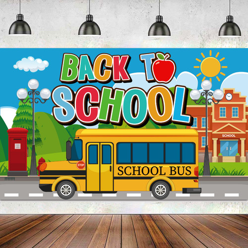 Back To School Banner Welcome Back to School Banner Back to School Decorations First Day of School Back drop 7x5 Ft Back to School Party Decorations Welcome Back to School Decorations for Classroom