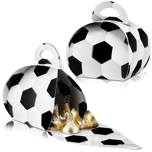 TaoBary 36 Pack Sports Party Box Favors Ball Goodie Boxes Sports Game Theme Gift Boxes Soccer Basketball Baseball Candy Boxes Sports Party Treat Boxes for Sports Themed Birthday Shower (Soccer)