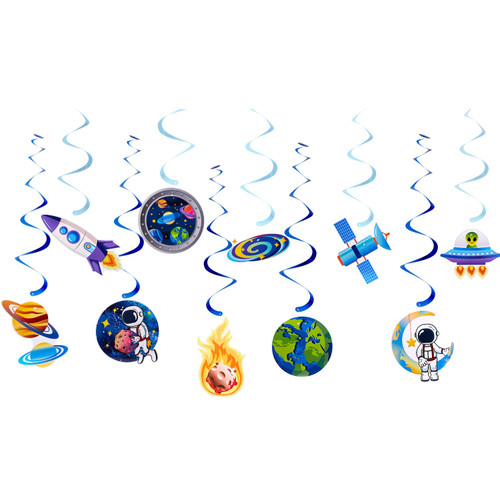 Easy Joy 10 PCS Space Galaxy Decorations Space Themed Party Supplies Solar System Outer Space Galaxy Party Party Decorations Space Themed Party Favors Room Decor Space Room Decor