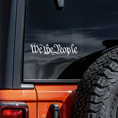 We The People Decal Vinyl Sticker Auto Car Truck Wall Laptop | White| 6" x 1.5" We The People Decal Vinyl Sticker Auto Car Truck Wall Laptop | White| 6" x 1.5"