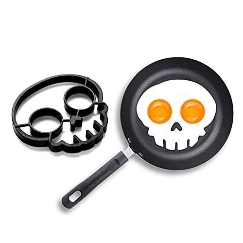 Breakfast Omelette Mold Silicone Egg Pancake Ring Shaper Cooking Tool DIY Kitchen Accessories Gadget Egg Fired Mould (Skull)