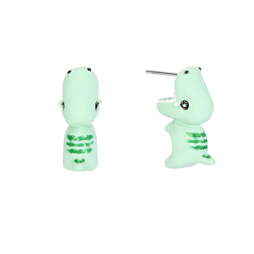 Cute Animal Bite Earring, 3D Cute Dinosaur Earrings for Women - Small and Exquisite for Easy Carrying and Collection,Fashion Simple Handmade Animal Stud Earrings. (Dinosaur)