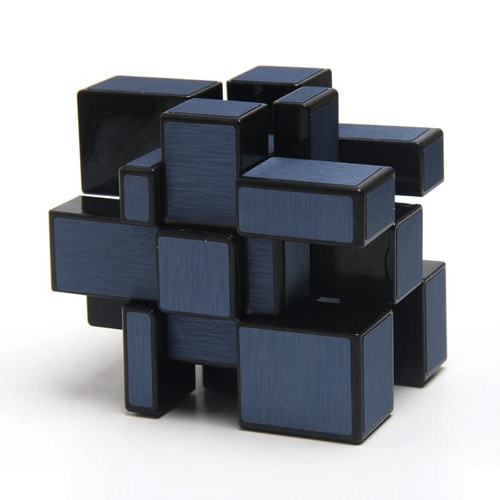 AMGRBCUBO QiYi 3x3 Mirror Cube Mirror Speed Cube Puzzle - Blue
