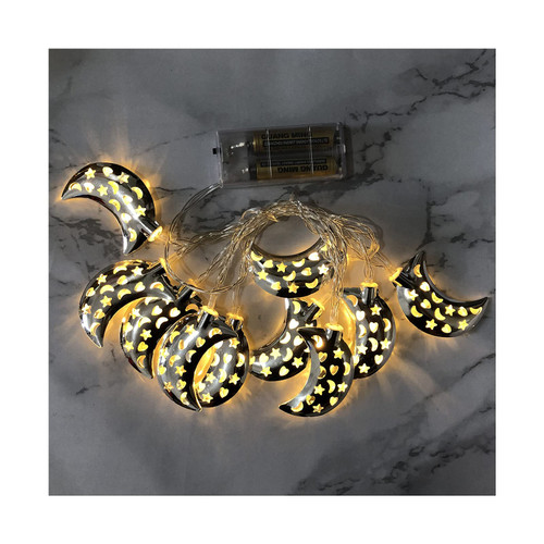 Star Moon Castle Palace Eid Lantern,Ramadan Eid LED String Light Decor Ramadan Themed Fairy Light for Festival Home Decoration