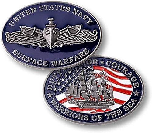 U.S. Navy Surface Warfare "Warriors Of The Sea" Challenge Coin