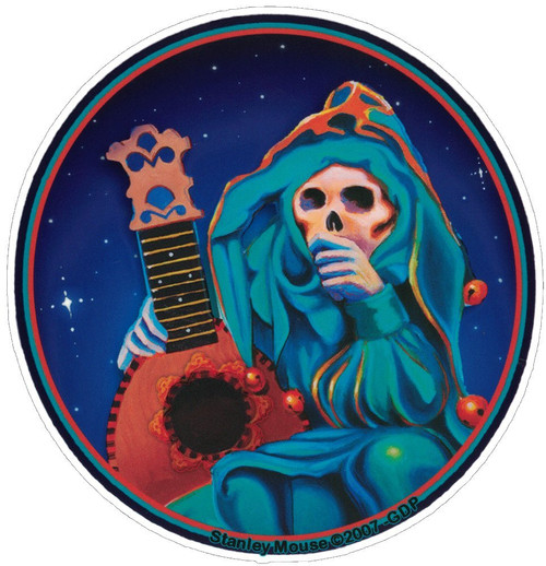 Dye the Sky Grateful Dead Jester - Window Sticker/Decal (5" X 5.25")