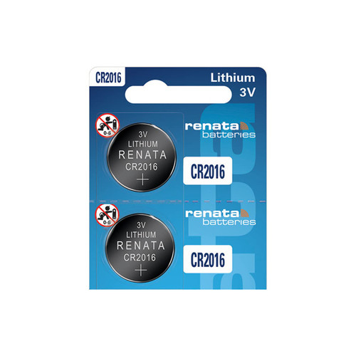 Renata CR2016 Batteries - 3V Lithium Coin Cell 2016 Battery (2 Count)