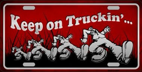 Smart Blonde Keep On Trucking Novelty Metal License Plate LP-8764 Smart Blonde Keep On Trucking Novelty Metal License Plate LP-8764