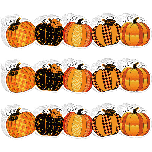 40 Pieces Pumpkin Bulletin Board Borders Fall Bulletin Border Decorations Halloween Bulletin Board Borders Fall Classroom Decorations for Halloween Thanksgiving Home Sweet Classroom (Novel Style)