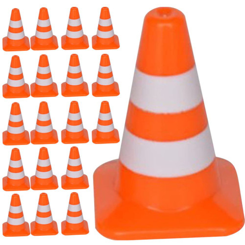 NUOBESTY 30Pcs Mini Traffic Signs Miniature Traffic Cones Barricades Signs Traffic Scene Roadblock Toys Road Sign Models Kids Early Educational Cognitive Toys