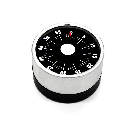 Magnetic Kitchen Timer 60-Minute Visual Countdown Timer time Management Tool with Loud Alarm Sound & Stainless Steel Frame Kitchen Timer Manual for Cooking, Baking, Gym Workout, Studying(Black)