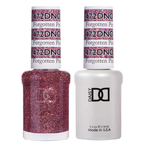 DNDDuo Gel (Gel & Matching Polish) Glitter Set 472 - Forgotten Pink