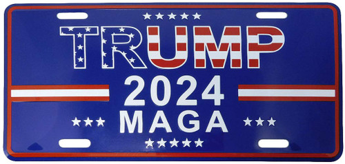 Trade Winds Trump 2024 ***MAGA*** Make America Great Again Blue 6"x12" Aluminum License Plate