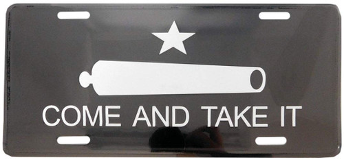 Trade Winds Gonzales Gonzalez Cannon Come and Take It Black 6"x12" Aluminum License Plate