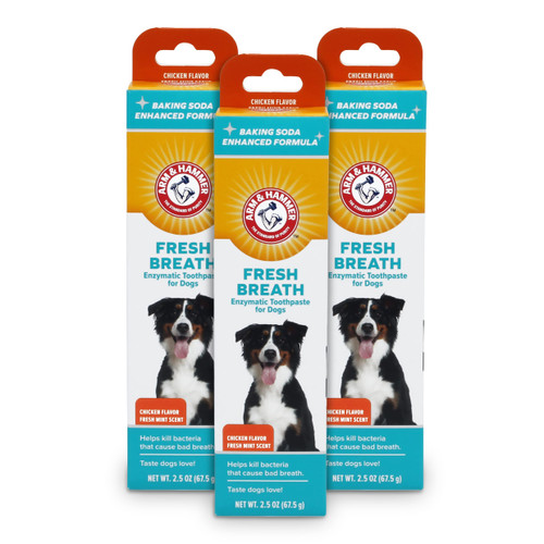Arm & Hammer for Pets Dental Toothpaste for Dogs | No More Doggie Breath | Safe for All Dogs and Puppies | Chicken Flavor Dog Toothpaste - 3 Pack for Long-Lasting Use