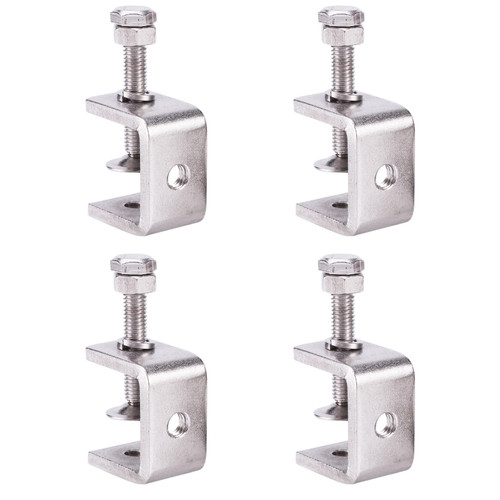 304 Stainless Steel C Clamps, Heavy Duty C Clamps for Metal Working, Woodworking Building Tiger Clamp Adjustable Wide Jaw Opening C Clamp, Silver (1.2in/4pcs) 304 Stainless Steel C Clamps, Heavy Duty C Clamps for Metal Working, Woodworking Building Tiger Clamp Adjustable Wide Jaw Opening C Clamp, Silver (1.2in/4pcs)