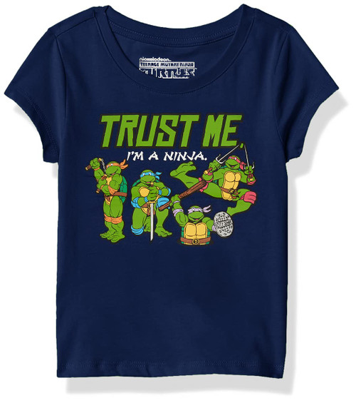 Teenage Mutant Ninja Turtles Boys' Short Sleeve Graphic T-Shirt, Blue, 5T