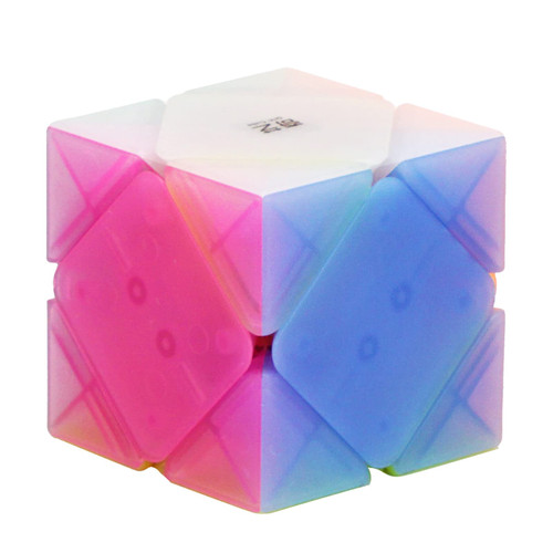 Jelly Skewb Speed Cube, Skewb Cube Stickerless Puzzles Toy (Transparent)