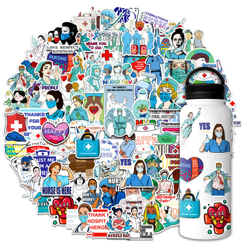 312Pcs Nurse Stickers for Kids, Doctors Office Stickers for Boys and Girls, Vinyl Waterproof Medical Decal Sticker for Water Bottles,Skateboard,Guitar,Gifts for Adults Teens