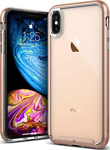 Caseology [Skyfall Series] iPhone Xs Max Case - [Clear Back/Premium Finish/AirSpace] - Gold