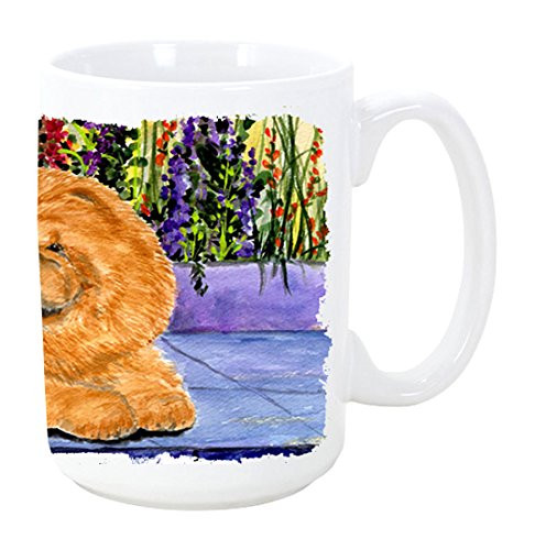 Caroline's Treasures SS8601CM15 Chow Chow Dishwasher Safe Microwavable Ceramic Coffee Mug, 15 oz, Multicolor