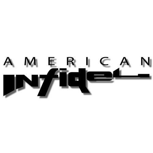 American Infidel Sniper Rifle Decal Bumper Sticker - Sticker Bomb Vinyl Decal for Car Truck, Computer, Anywhere! Premium 6 Year Outdoor Vinyl (Black, 2)