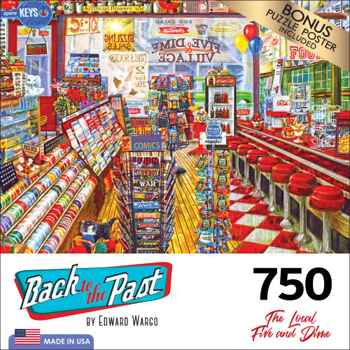 Cra-Z-Art - RoseArt - Back to The Past - Local Five and Dime - 750 Piece Jigsaw Puzzle