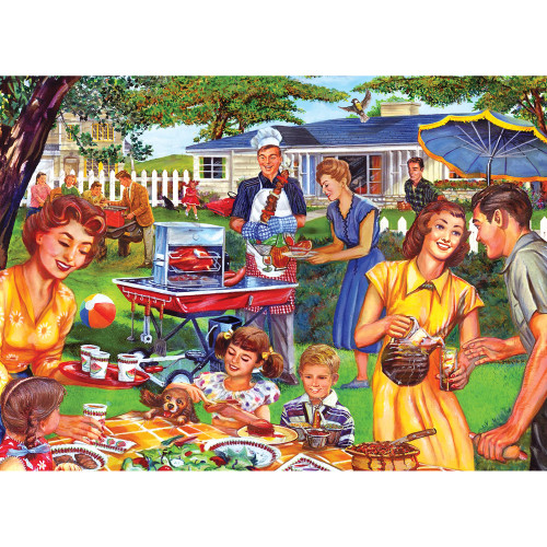 Cra-Z-Art - RoseArt - Back to The Past - Backyard BBQ - 750 Piece Jigsaw Puzzle