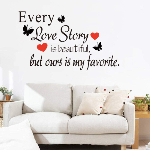 Summerjokes Every Love Story is Beautiful, But Ours is My Favorite Funny Wall Sticker Decal Vinyl Sticker, Family Romance Marriage Living Room Kitchen Bedroom Photo Wall Art Wall Decoration Summerjokes Every Love Story is Beautiful, But Ours is My Favorite Funny Wall Sticker Decal Vinyl Sticker, Family Romance Marriage Living Room Kitchen Bedroom Photo Wall Art Wall Decoration