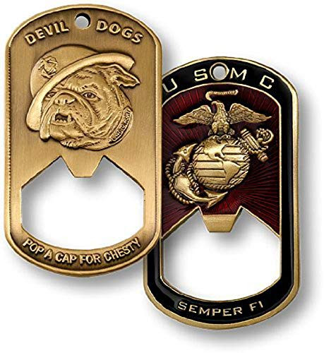 U.S. Marine Corps Semper Fi Devil Dogs Dog Tag Bottle Opener