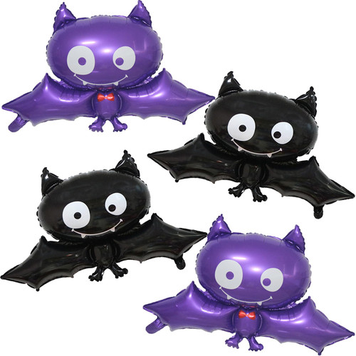4 Pieces Large Bat Mylar Balloons Halloween Balloons Purple Black Bat Balloons Black Purple Halloween Decorations Halloween Foil Balloons for Halloween Party Decorations Supplies 4 Pieces Large Bat Mylar Balloons Halloween Balloons Purple Black Bat Balloons Black Purple Halloween Decorations Halloween Foil Balloons for Halloween Party Decorations Supplies
