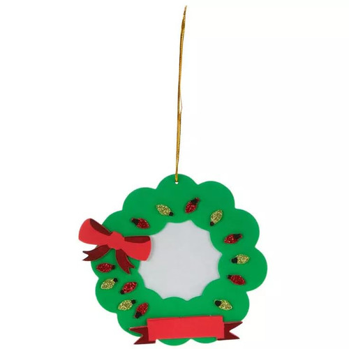 Foam Christmas Wreath Photo Frame Craft Kit - Makes 24