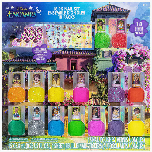 Townley Girl Disney Encanto Non-Toxic Peel-off Glittery & Opaque Shimmery Nail Polish Set for Girls, Ages 3+ with Toe Spacer & Nail Stickers, Perfect for Parties, Sleepovers & Makeovers Townley Girl Disney Encanto Non-Toxic Peel-off Glittery & Opaque Shimmery Nail Polish Set for Girls, Ages 3+ with Toe Spacer & Nail Stickers, Perfect for Parties, Sleepovers & Makeovers