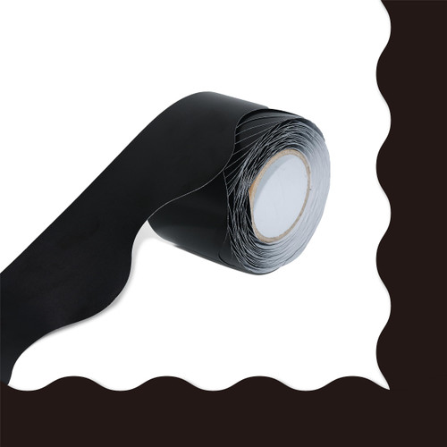 60 Feet Bulletin Board Borders, Pure Black Scalloped Rolled Border Trim Board Border with Wavy Line Design Decoration for School, Classroom & Offices