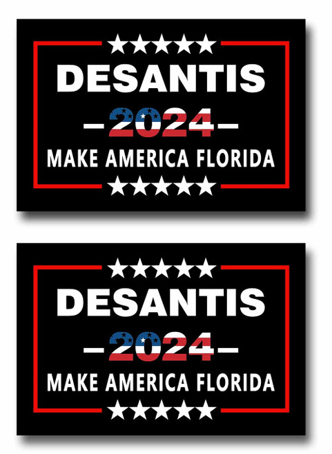 2 Pack Desantis 2024 Make America Florida for President Campaign Election Car Magnet Auto Truck Fridge Magnetic Decal Bumper Magnet