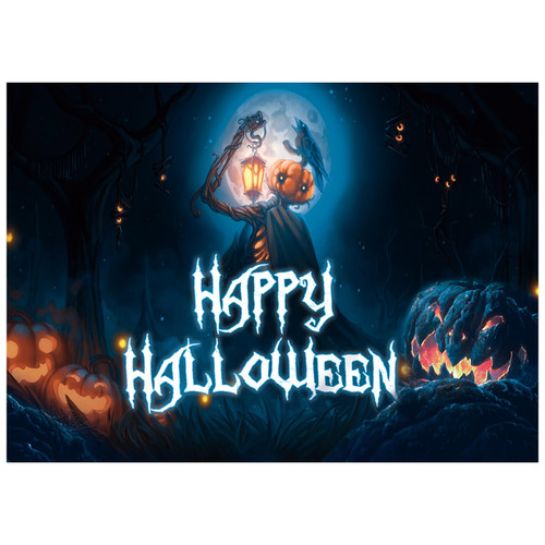 Pumpkin Backgrounds Halloween Backdrop Decoration, 7x5ft Happy Halloween Banner Ghost Pumpkin Spooky Graveyard Haunted House Banner for Party Photography Backdrop Cemetery Kids Halloween Party Favor