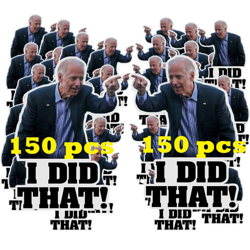 300PCS I Did That Biden Sticker Funny Sticker, Joe Biden I Did That Stickers?Pointed to Your Left and Right, That's All Me I Did That Bumper Stickers, Sticker for Car Motorcycle Helmet Laptop Window