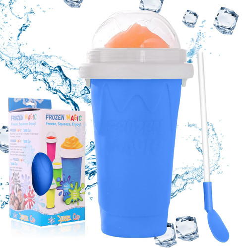 lemtrflo Slushie Maker Cup,Double Layer Squeeze Slushy Cup,TIK TOK Frozen Magic Slushy Maker Cup,Silicone Smoothie Slushie Cup, Cool Stuff Homemade Milk Shake Ice Cream Maker Cooling Cup lemtrflo Slushie Maker Cup,Double Layer Squeeze Slushy Cup,TIK TOK Frozen Magic Slushy Maker Cup,Silicone Smoothie Slushie Cup, Cool Stuff Homemade Milk Shake Ice Cream Maker Cooling Cup