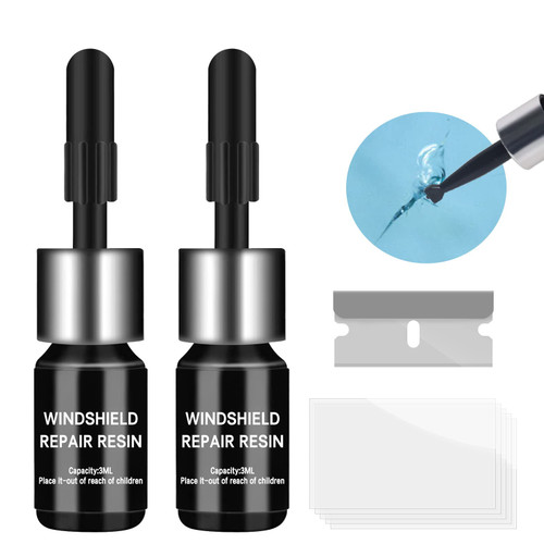 WASAIQI Glass Repair Kit, Car Windshield Crack Repair Resin Kit, Easy to Use Automotive Glass Nano Repair Fluid Glue, Scratch Chip Cracks Repair Kit(2 Pack) WASAIQI Glass Repair Kit, Car Windshield Crack Repair Resin Kit, Easy to Use Automotive Glass Nano Repair Fluid Glue, Scratch Chip Cracks Repair Kit(2 Pack)